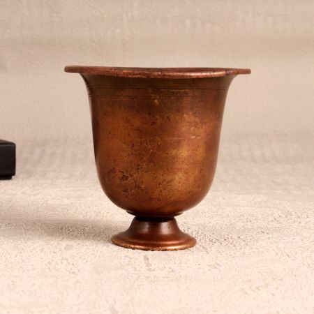 Antique Brown Finish Kumkum Bowl Cup Made of Brass