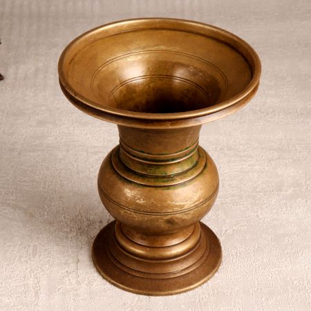 Handcrafted South Indian Brass Holy Pot for Flower Decor