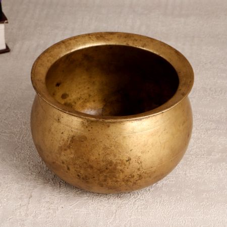 Antique Brown Holy Water Pot Made of High-Quality Brass