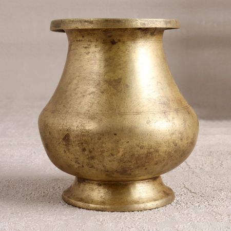 Vintage Finish Holy Water Pot Made of Brass for Decoration