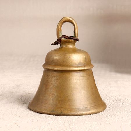 Vintage Finest Brass Temple Bell with Loop for Hanging