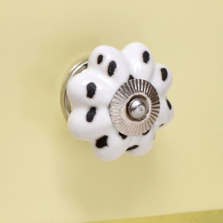 White Etched Melon Knob