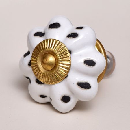 White Etched Melon Knob