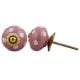 Pink White Polka Round Knob
