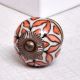 Handmade Orange Floral Ceramic Knob