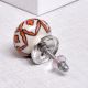 Handmade Orange Floral Ceramic Knob