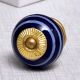 Navy Blue White Knob