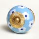 Sky Blue Flower Knob