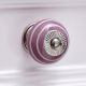 Purple Striped Small Ceramic Knobs