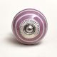 Purple Striped Small Ceramic Knobs