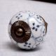 Grey Dotted Ceramic Floral Cabinet Knobs
