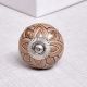 Golden Flower Ceramic Dresser Knob