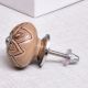Golden Flower Ceramic Dresser Knob