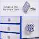 Blue Border Design Square Ceramic Cabinet Knob
