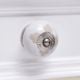 White Etched Ceramic Knob 49