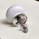White Etched Ceramic Knob 49