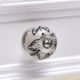 Black Orchid Ceramic Dresser Knob