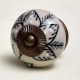Black Orchid Ceramic Dresser Knob