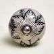 Black Orchid Ceramic Dresser Knob