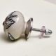 Black Orchid Ceramic Dresser Knob