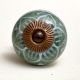 Olive Green Flower Dresser Knob