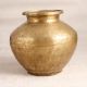 Elegant Golden Engraved Brass Holy Water Pot for Decor