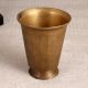 Elegant Brown Brass Holy Water Glass for Prayer Room