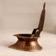 Elegant Brown Gajalaxmi Oil Lamp Made of Finest Brass