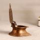 Elegant Brown Gajalaxmi Oil Lamp Made of Finest Brass