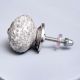 White Floral Crackle Cabinet Ceramic Knob