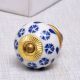 Blue Tiny Flower Ceramic Knob