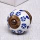 Blue Tiny Flower Ceramic Knob