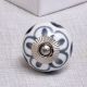 Grey Flower Ceramic Knob