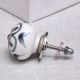 Grey Flower Ceramic Knob