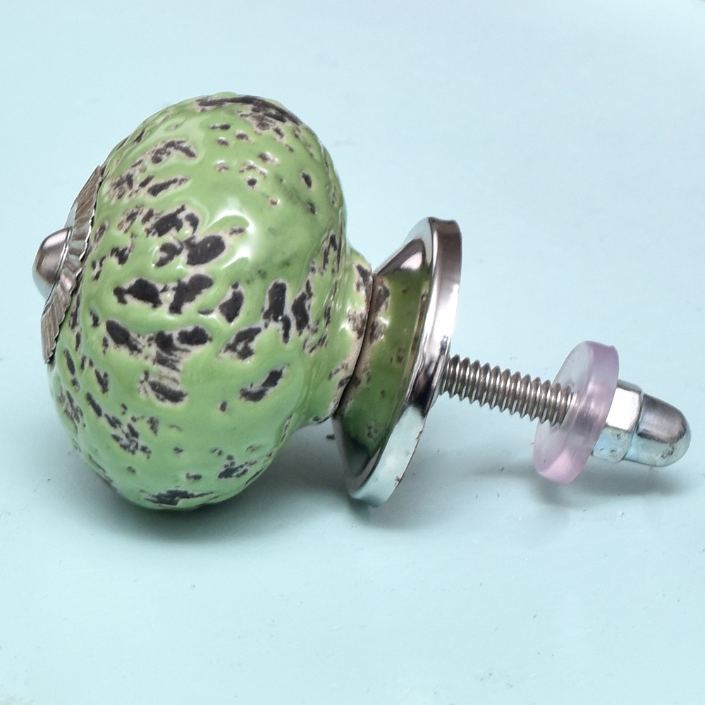 Green Black Etched Knob