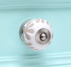 White Etched Ceramic Knob-29