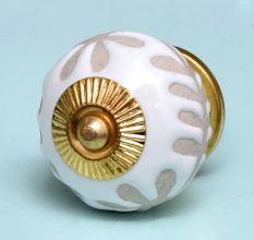 White Etched Ceramic Knob-29