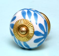 Turquoise Flower Knob