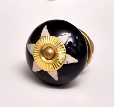 Black Etched Ceramic Knob 41