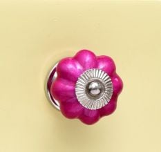 Solid Neon Pink Ceramic Melon Drawer Knob Online