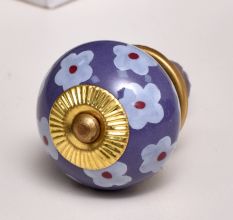 Purple Tiny Flower Knob