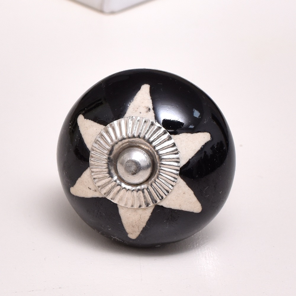 Black Etched Ceramic Knob 41