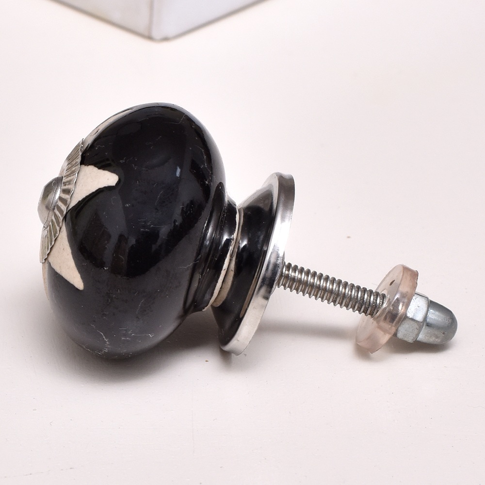 Black Etched Ceramic Knob 41
