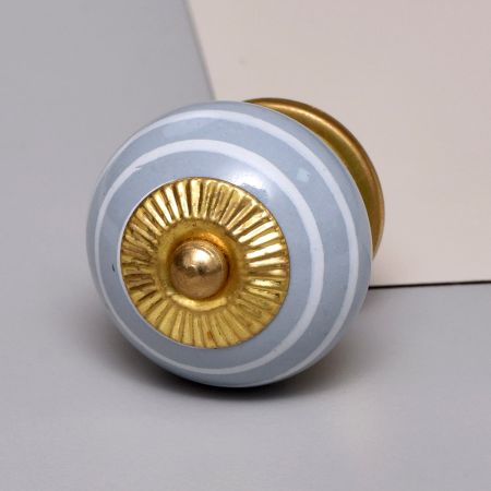 Light Grey White Knob