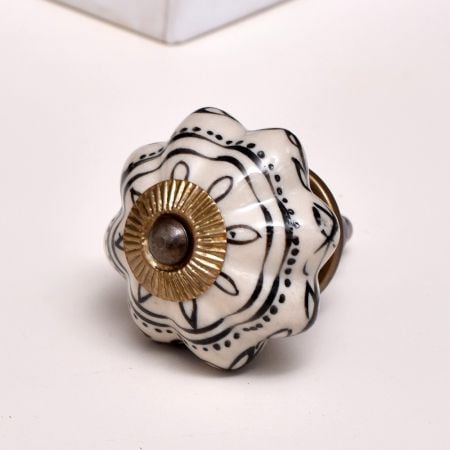 Black Leaf Melon Dresser Knob