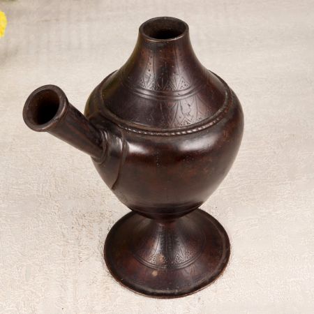 Handcrafted Himalayan Art Hookah Base Made of Finest Brass