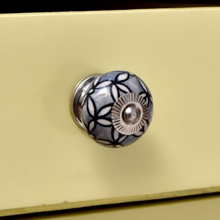 Grey Leaf Drawer Knob