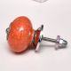 Orange Black Crackle Cabinet Knob