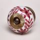 Maroon Flower Knob