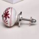 Maroon Flower Knob